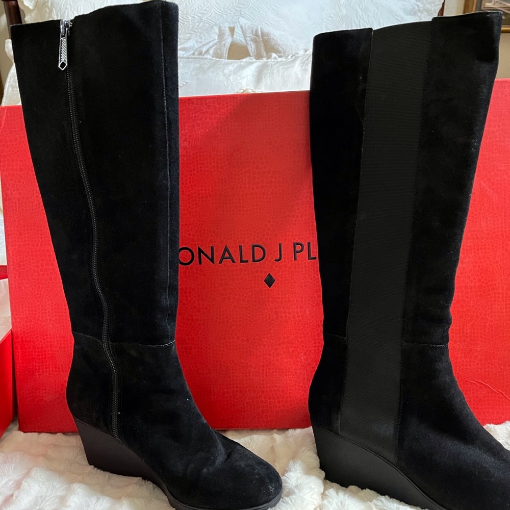 Donald J. Pliner tall wedge boot.